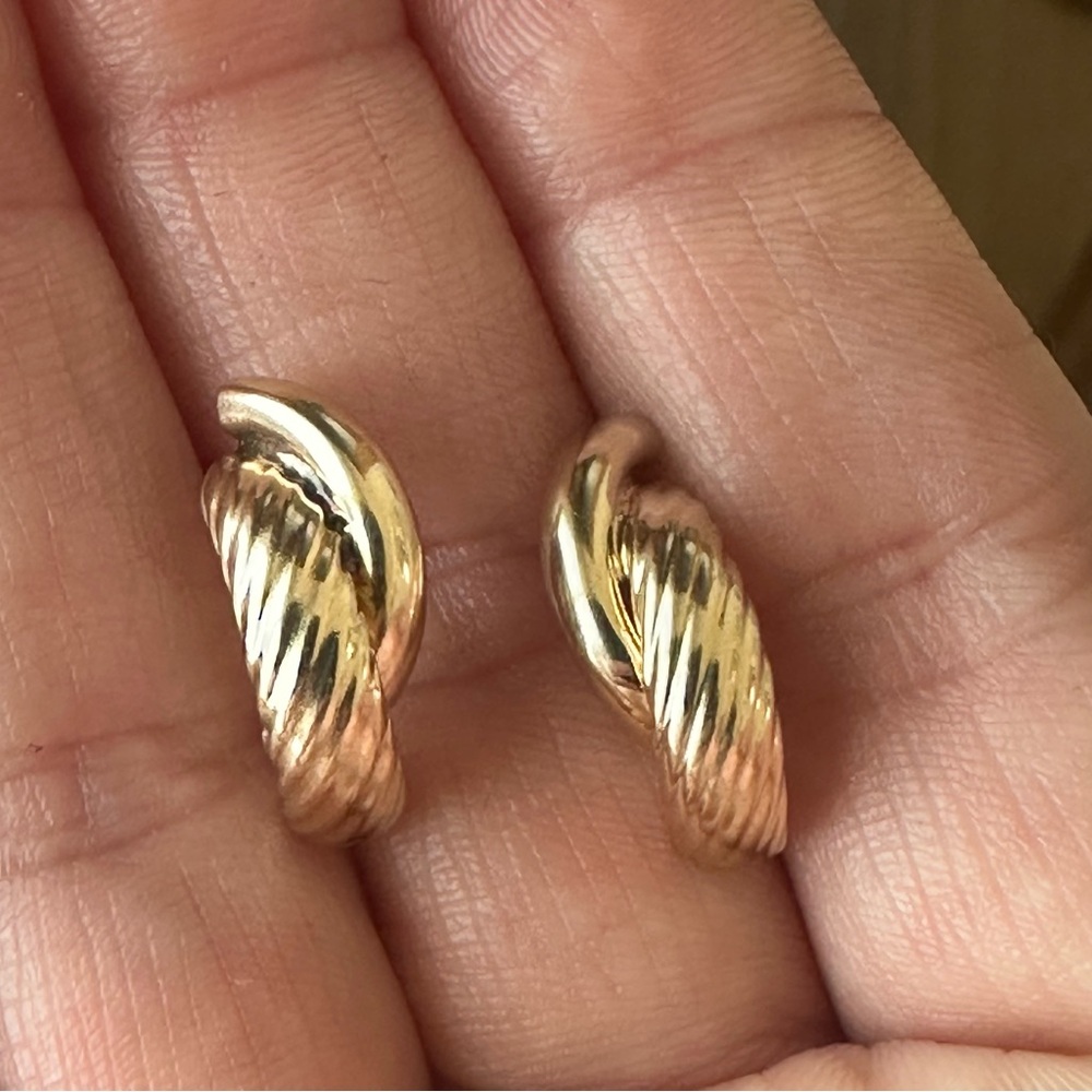 14k Solid Gold Earrings - Picture 13 of 14